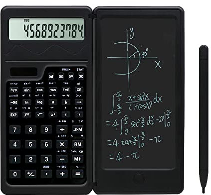 Solar Scientific Calculators，Lvesunny Scientific Calculator with Notepad, Large 10-Digit Display Screen, Solar and Battery Power, Ideal for Basic Math, Perfect School Supplies for Students (Solar)