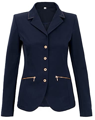 Chaqueta de equitación para mujer Start, chaqueta de equitación, chaqueta de torneo para niños, chaqueta de torneo para niños, chaqueta de torneo, chaqueta de equitación para niñas, azul marino, 170
