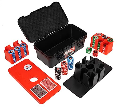 POKERSTARS 300 Piece On-The-Go Chip Set | Authentic Casino Feel, Clay Composite Chips, Portable Case with Accessories | Premium Quality Ideal for Home Poker Nights & Travel Gaming