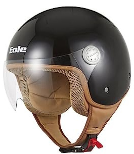 EOLE casco jet ROAD negro brillante – homologado ECE R 22.06 – talla XS (53–54 cm) – calota de ABS
