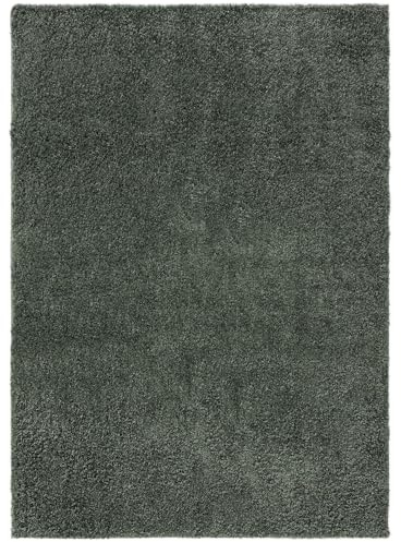 benuta Basic Hochflorteppich Soho - hellgrun 120x170 cm - Kuschelig Weicher Teppich im Minimalistischen Look - Pflegeleicht - Fußbodenheizung Geeignet