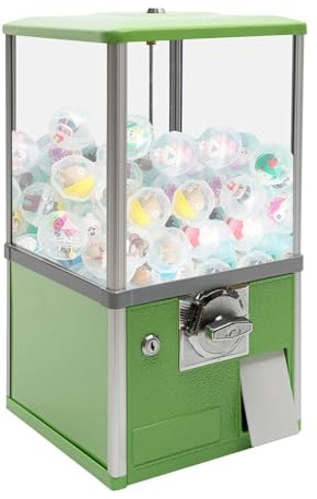 YLANMEI Gashapon Machine, Gum Ball Dispenser for Kids, Capsule Vending Machine, Gacha Machine, Gum Ball Machine, Candy Machine,Green