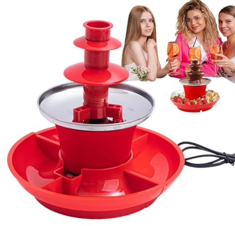 Fuente de chocolate,Fuente de fondue, Máquina de chocolate de 3 niveles, Máquina eléctrica automática para hacer chocolate caliente, suministros para fiestas, máquina de fondue de queso para queso, sa