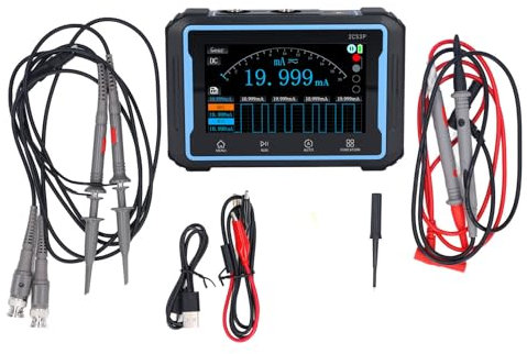 Oscilloscope Multimètre 3 en 1 à Double Canal, Générateur DDS, Bande Passante 50 MHz 250 MS/S, Oscilloscope Automobile Numérique à écran Tactile de 4,3 Pouces pour L'industrie de