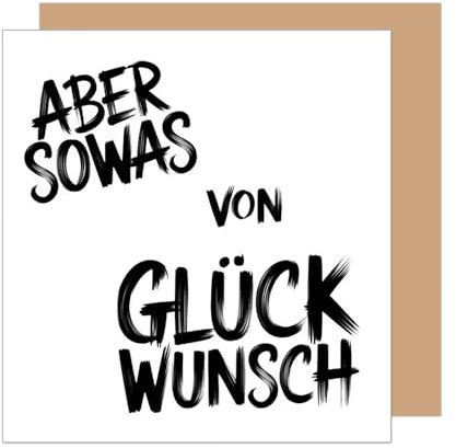 Edition Seidel Premium quadratische Geburtstagskarte mit Umschlag. Glückwunschkarte Happy Birthday Karte für Frau Mann Freund Freundin lustig (GQ403 SW025)