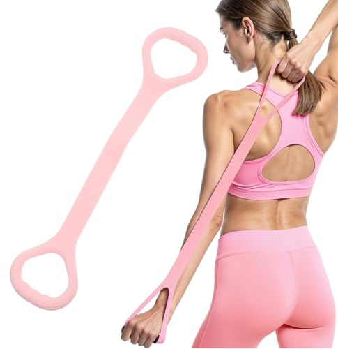 Elastique Sport, Bande de Resistance, Bande Elastique Musculation, Bande de Resistance Musculation avec Poignée, pour Exercices D'étirement du dos, des Bras et des Épaules, pour Fitness Pilates Yoga