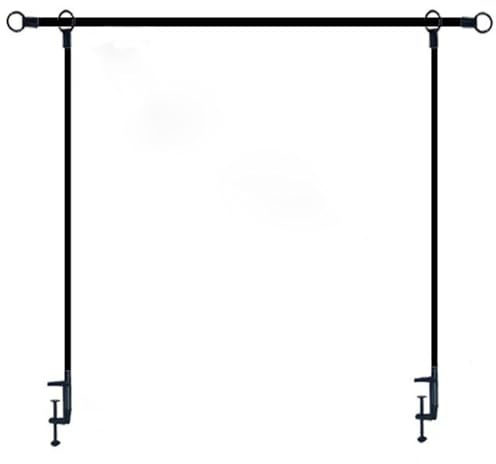 Soporte de varilla sobre la mesa con abrazaderas, marco de arco de hierro ajustable para decoración de fiesta de cumpleaños de boda, soporte para globos negro