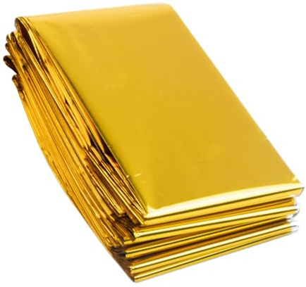 Manta térmica para Camping, Equipo de Rescate de 86.6 x 55 Pulgadas, Manta al Aire Libre, para Rescate, Camping, Senderismo, Tienda de campaña, Clima frío, mochileros, Viajes