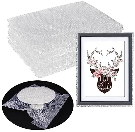 Confezione da 20 buste trasparenti a bolle d'aria, 40,6 x 50,8 cm, doppia imbottitura, per spedizioni, traslochi, stoccaggio e imballaggio di accessori