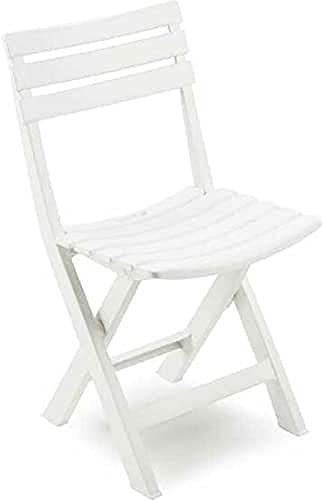 Ipae 9693650 Sedia Birreria, Resina, Bianco