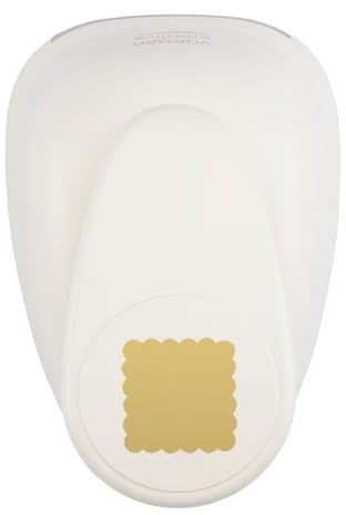 Vaessen Creative Craft Paper Punch - Scalloped Square - 5,7 x 5,7 cm - Circle Cutter for Crafting and Card Making