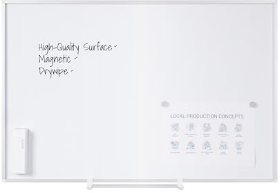 Bi-Office Maya New Generation - Lavagna Superficie Magnetica in Acciaio Laccato, 120x90 cm, Bianco