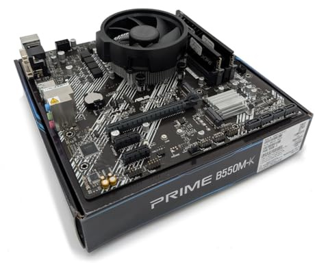 Ryzen 5 5600X 3.7Ghz (Turbo 4.6Ghz) 6 Core 12 Thread CPU, Prime B550M-K Motherboard & 32GB 3600Mhz DDR4 RAM Pre-Built Bundle