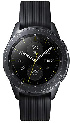 Samsung Galaxy Watch, Runde Bluetooth Smartwatch Für Android, drehbare Lünette, Fitness-tracker, 42mm, ausdauernder Akku, Schwarz (Deutche Version)