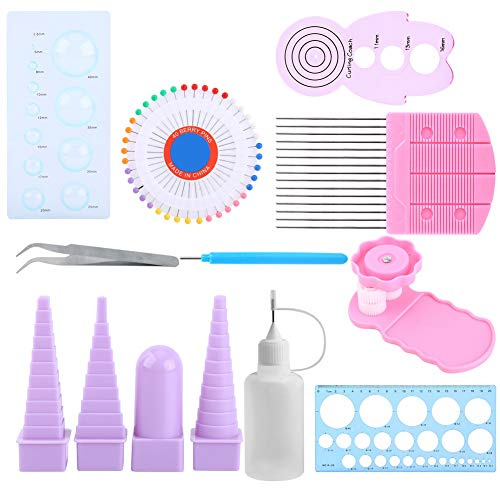 11PCS Paper Quilling Kits with 29 Colors 600 Strips, Paper Quilling Tools and Supplies Design Drawing Handcraft Tool