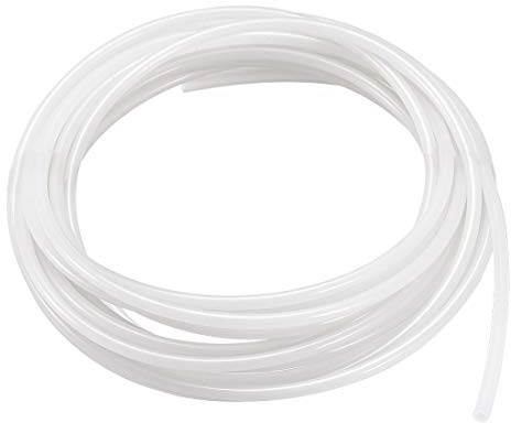uxcell Nylon Line Hose Tube, 2mm(0.07) ID x 4mm(0.15) OD 5m/16.4ft PA12 Nylon Tube for Air Line Brake Fluid Transfer White