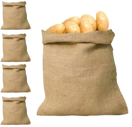 Potatisförvarare - 5 St Grönsakssäckar I Jute,40x60 Cm Andningsbar Matförvaringssäck I Jute För Kaffebönor Frukt Grönsaker Dagligt Skafferi Gård Marknad I Vardagen