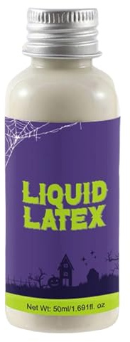 Maquillaje de látex líquido, piel sintética realista, látex, 50 ml, materiales de maquillaje realistas para Halloween, representaciones teatrales, estudiantes, eventos temáticos