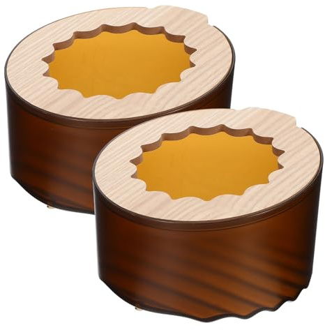 GALPADA Caja de Arena para Hámsteres 2 Piezas Bañera Multiusos para Roedores Pequeños como Jerbos y Chinchillas Diseño Compacto en Plástico Rojo Translúcido Baño y Arenero Funcional