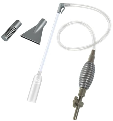 poraceous Sifone Acquario, Multifunzione 1.7m Pompa Pulizia Acquario, Handpumpe Pulitore per Ghiaia, Pompa Manuale con Regolazione Flusso, Sifone aspirarifiuti, Aspiratore per Acquari