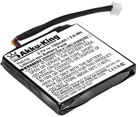 Akku-King Akku kompatibel mit Tomtom KM1 6027A0117401 - Li-Ion 700mAh - für Via 120,125, Euro, Regional, 4EH44, 4EN42 Z1230