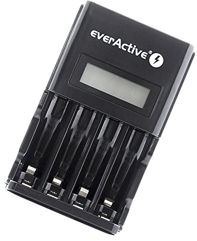 EverActive NC-450 Black Edition intelligent snabbladdare laddare för AA AAA Ni-MH batteri