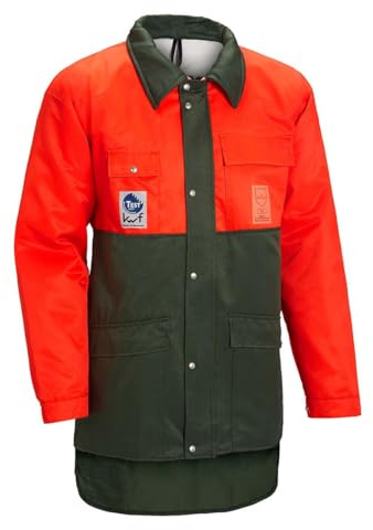 Novotex-Isomat Schnittschutzjacke mit Bauchschutz SignalOrange/Grün Größe 46/48