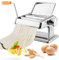 Nudelmaschine Manuelle, Pasta Maker Edelstahl Pastamaschine Frische Pasta Walze Maschine Cutter mit 2 Schneiden für Spaghetti Fettuccine und Lasagne 0,5-3 mm