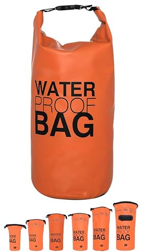 DonDon vattentät Outdoor Dry Bag säck packpåse med remmar skydd mot vatten torrpåse för dina värdesaker och föremål orange 30 liter