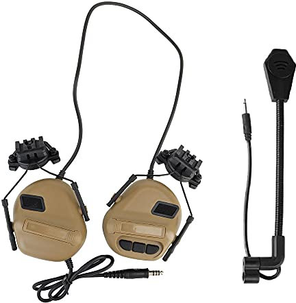 WarmHeartting Cuffie tattiche militari con adattatore veloce per casco e microfono per comunicazione accessori