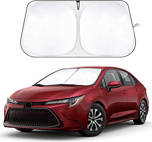 EcoNour Windshield Sunshade Compatible for Toyota Corolla 2020-2024 2025 2026 L, LE, XLE, SE, XSE, Nightshade/Apex Edition (Not for Corolla Cross) Sun Visor for Front Window Cover, Car Accessories
