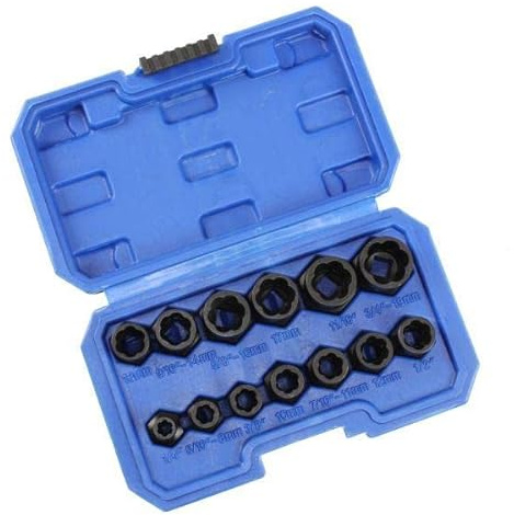 US PRO Tools 13pc 3/8 DR Impact Stud Socket Damaged Bolt Nut Remover Extractor Set 5893