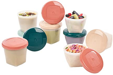 Babymoov biosourced BABYBOLS - Kit 8 x 180ml + 8 x 250ml food storage tubs