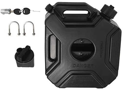 Liseng 5 liter svart bränsle tank kannor motorcykel reservbensin olja tank backup Jerrycan bränslekannor behållare med lås och lås