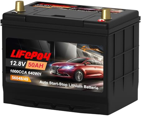 MOUDENSKAY bilbatteri 12 V 50 Ah lifepo4 bilstartbatteri CCA1000A
