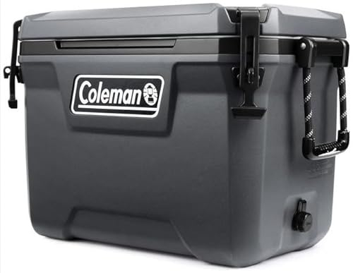 Coleman Convoy 55QT Hochleistungs-Kühlbox, 53 L, Hält EIS bis zu 4 Tage, Vollschaumisolierung, Große, robuste, tragbare Kühlbox für den harten Einsatz im Freien und auf Baustellen