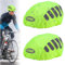 Regenhaube Fahrradhelm,2 PCS Fahrradhelm Regenschutz,Regenschutz für Fahrradhelm,Regenschutz Fahrradhelm,Helm Regenschutz Fahrrad,Winddicht Wasserfester Helmüberzug für Alle Helme,Reflektierend - Grün