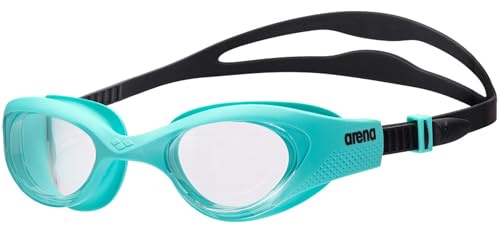 ARENA The One Lunettes de natation unisexes pour homme et femme - Ajustement étanche - Joints orbitaux - Revêtement anti-buée - Verres anti-miroir - Transparent/eau/noir