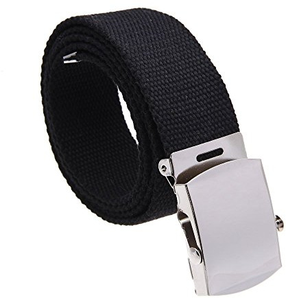 Huudngeje Ceinture en Tissu Ceinture en Toile Bande Ceinture Noir 38mm