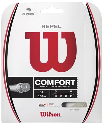 Wilson Repel 16 Reel (Natural) Tennis String Set, Provides Supreme Control and Amplified Spin, Reliable Feel and Durable Performance, Colour: Natural, Size: 16G