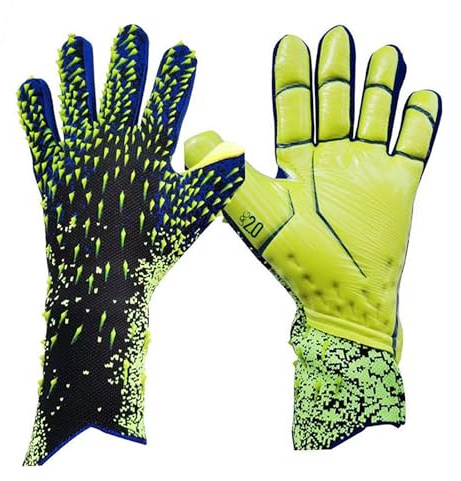Fesatccoz Goalkeeper Gloves, Goalie Gloves, Professional Football Gloves with Latex Palm and Wrist Support for Men, Goalkeeping Gloves