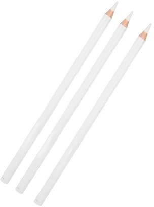 OEBUAFI Lápiz de Carbón Blanco para Dibujar y Resaltar, Juego de 3 Piezas para Suministros de Arte, Adecuado para Pintar, Dibujo Suave de 6,7 Pulgadas