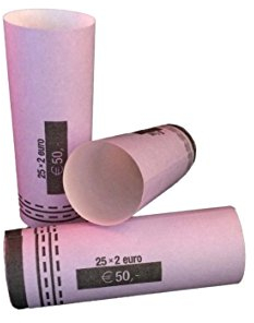 1600 x Münzhülsen für 25 x 2,00 € (violett)