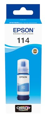 Epson EcoTank 114 Cyan Genuine Ink Bottle, 70ml