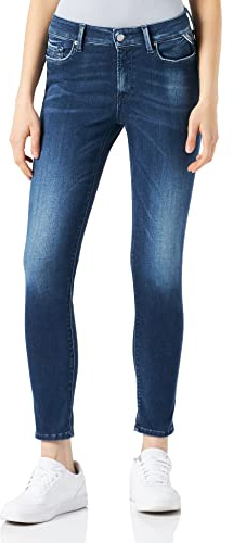 REPLAY Women's WHW689 Luzien White Shades Jeans, 9 Medium Blue, 27W / 30L