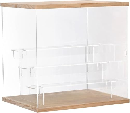 Nynelly 4 Stufen Vitrinen, Acryl, Zusammenbau, Aufbewahrungsbox, Würfel-Organizer, Staubschutz für Funko Pop, Figuren, Sammlerspielzeug, Holz, 4 Stück