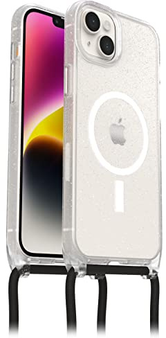 OtterBox React Necklace Hülle mit MagSafe für iPhone 14 Plus, schlanke, Schutzhülle mit justierbarer und Abnehmbarer Kette, Getestet nach Militärstandard, Stardust - Keine Einzelhandelsverpackung