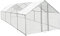 MaxxPet Hühnerstall Winterfest – Voliere hühner für aussen - Freilaufgehege hühner 3x8x2m - Hühnerhaus aus Metall – Chicken coop mit wasserdichte und UV-beständige Abdeckung