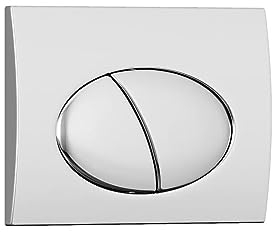 Vente-unique - Plaque de commande pour WC avec double touche - Chrome - CERASUS