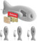 FIDWALL Lot de 4 Outils de Retrait de Carte SIM avec Stockage de Carte SIM intégré – Contient des Broches d'éjection, Un ouvre-Aiguille Compatible avec iPhone (Paquet de 4, Gris)